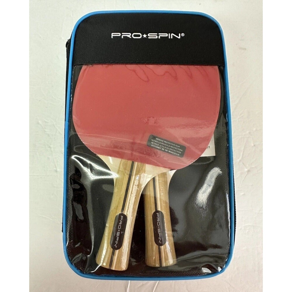 PRO-SPIN All-in-One Portable Ping Pong Paddles Set With Retractable Net & Case
